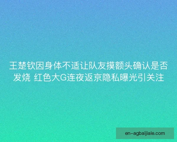 王楚钦因身体不适让队友摸额头确认是否发烧 红色大G连夜返京隐私曝光引关注