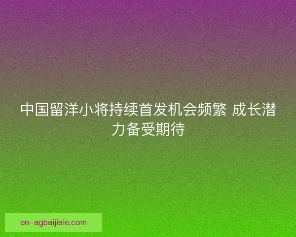 中国留洋小将持续首发机会频繁 成长潜力备受期待 中国留洋小将持续首发机会频繁 成长潜力备受期待